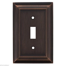 Allen + Roth 1-Gang Oil-Rubbed Bronze Standard Toggle Wall Plate Item # 139711
