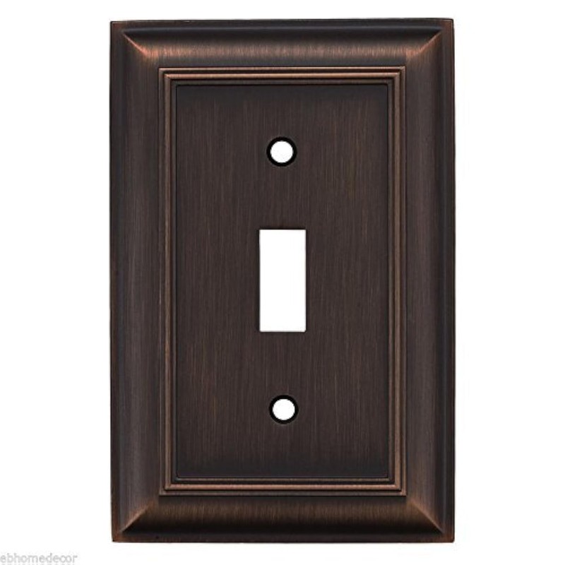 Allen + Roth 1-Gang Oil-Rubbed Bronze Standard Toggle Wall Plate