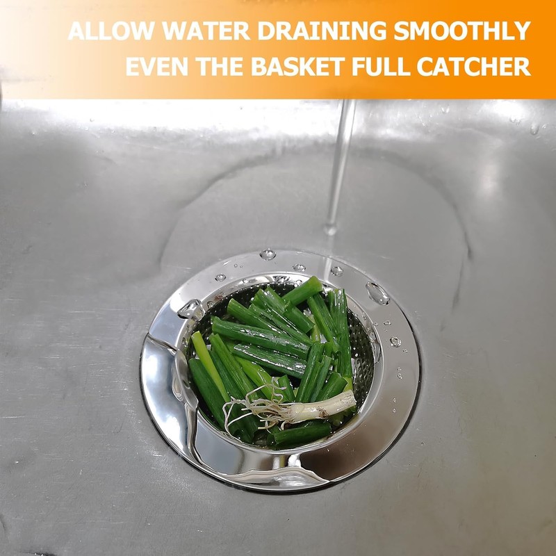 Stainless Steel Kitchen Sink Strainer Plugs,Drain Protector for Bathroom, Kitchen,