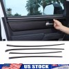 Ynei 4PCS Matt Black Interior Door Panel Trim Strip Set