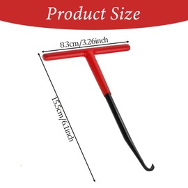 Exhaust Spring Hook Metal, Motorcycle Spring Compressor Spring Puller, T-Handle Puller with Rubber Coating, Brake Spring Hook 16 x 8 cm, Metal Spring Pull Hook for Motorcycles, Bicycles, Trampolines