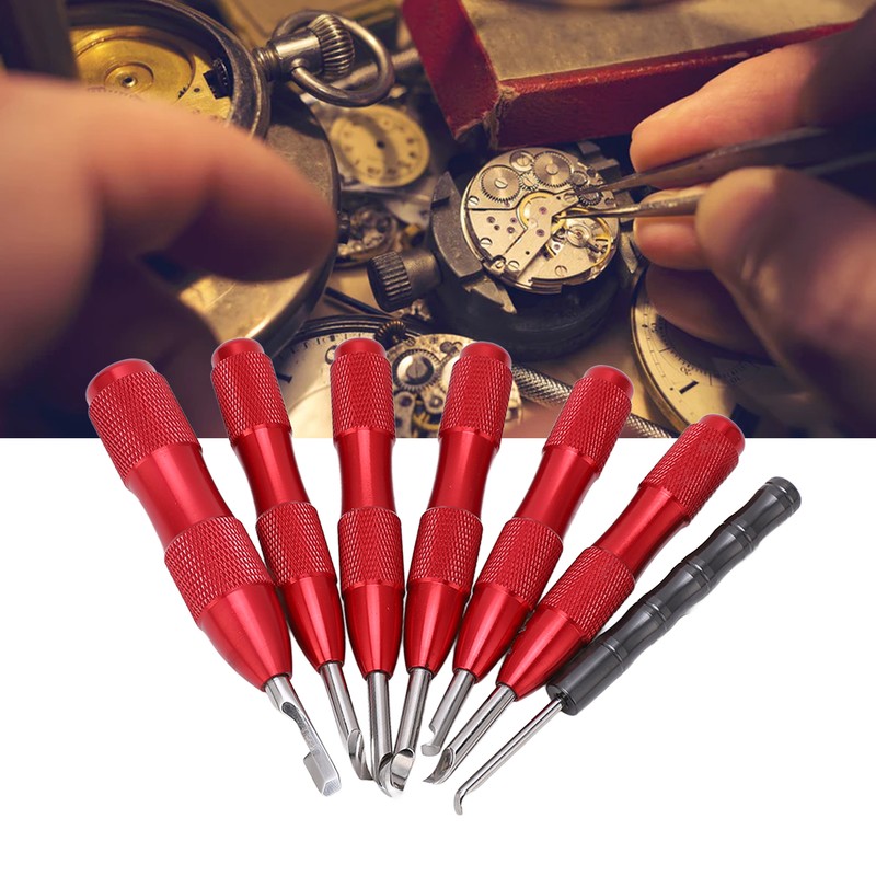7 Pcs Watch Back Cover Opener Tool Multi Specification Aluminum