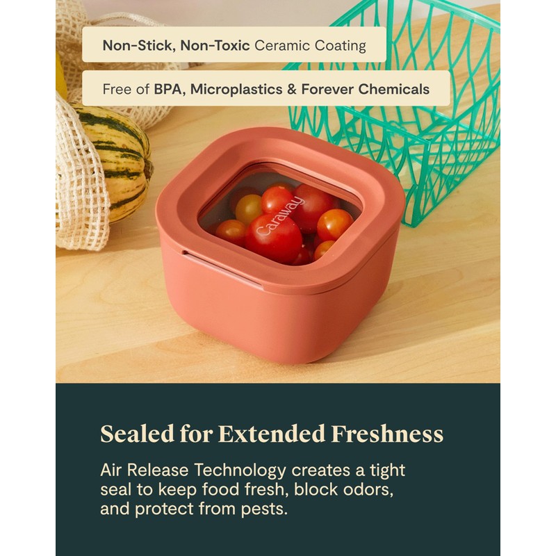 Caraway 6pc Food Storage Container Set - 1.75 Cup Glass