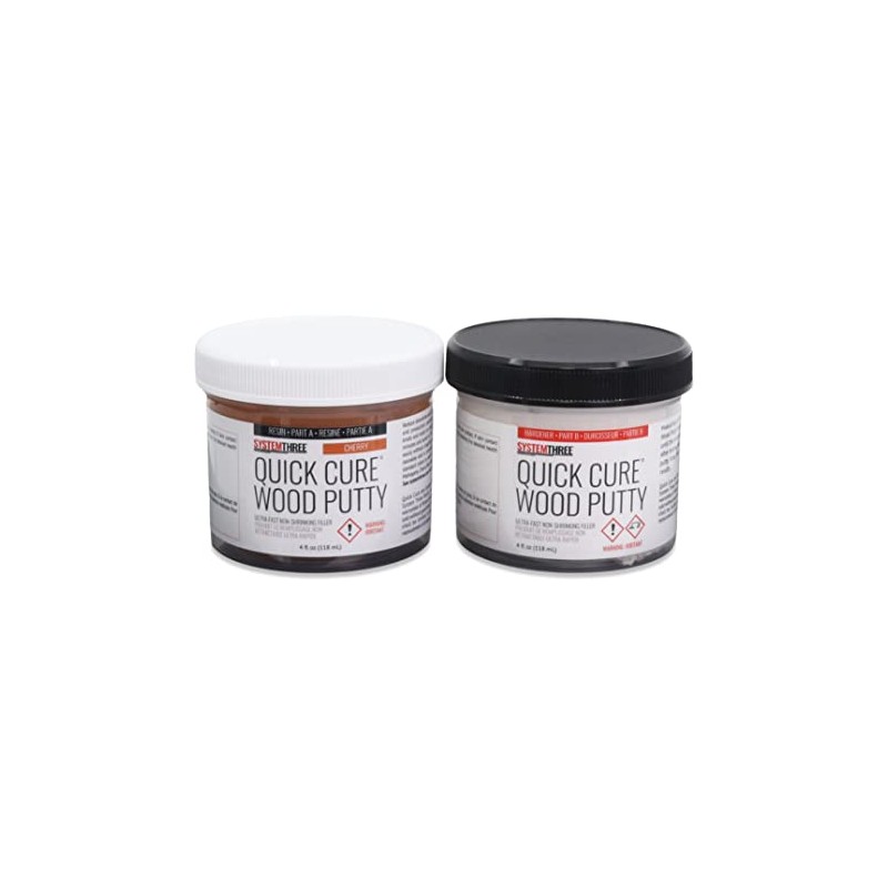 System Three Quick Cure Putty, Cherry, 8-oz Kit