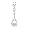 925 Sterling Silver Tennis Racket Clip On Charm Lobster Clasp