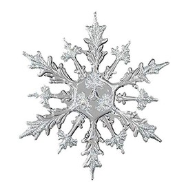 formano 608529 Winter Decorative Hanging Ice Crystal 30 cm Clear Silver Acrylic 1 Piece Window Decoration Hanging Decoration Winter Decoration