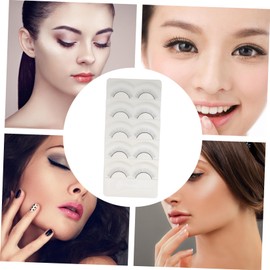 Healeved Realistic Practice Eyelashes for Mannequin 5 Sets Training Lash Strips Eyelash Extension Practice Kit