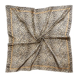 QIUTIMIY 35"x35" Like Silk Head Scarf for Women Satin Feel Large Square Scarf for Hair Wrapping and Sleeping Fashion Bandana((90cm) Square Scarf 14)