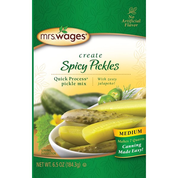 Mrs. Wages Medium Spicy Pickles Quick Process Mix (VALUE PACK of 12)