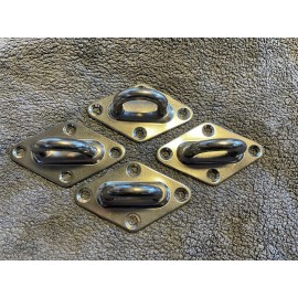 Unbranded 4pcs Diamond PAD EYE 316 Stainless M8 1.81“ by 3.11”