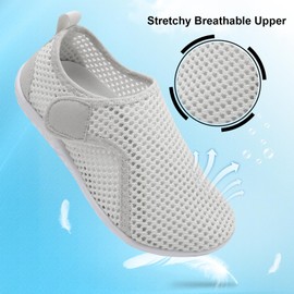 XIHALOOK Water Sports Shoes Mens Quick Dry Swim Aqua Barefoot for Diving Boating Beach Camping Grey, 15-16 Women/12.5-13.5 Men