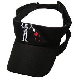 Pirate Blackbeard Edward Teach Black Embroidered Visor Hat Cap Premium Quality