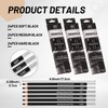 Geyoga 72 Pcs Professional Charcoal Pencils Bulk Soft Medium Hard