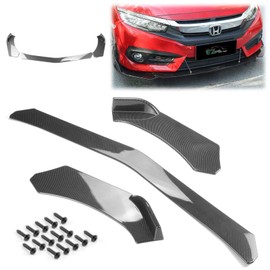 3pcs Matte Black Universal Front Bumper Lip Splitter Kit Spoiler Lip cover