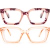 REAVEE 2 Pack Oprah Style Oversized Reading Glasses for Women