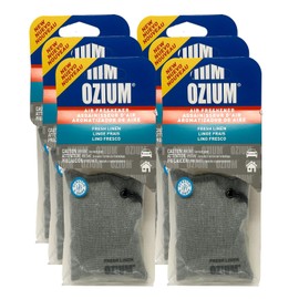 Ozium Scented Sachet Car Air Fresheners and Odor Eliminator for Car, Home Closets, Shoes, and Suitcases (Fresh Linen, 6 Packs)