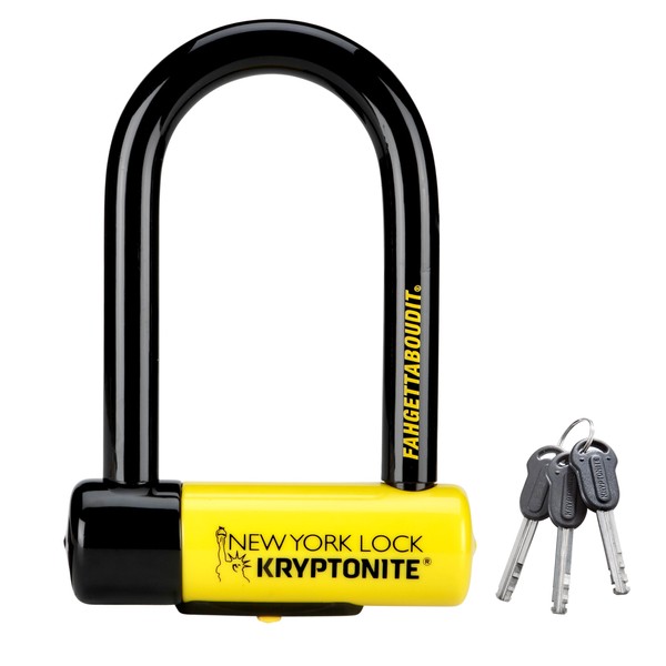 Kryptonite New York Fahgettaboutit Mini Bike U-Lock, Heavy Duty Anti-Theft