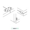 Gedotec Furniture Hinge Brass Folding Table Hinge for Folding and