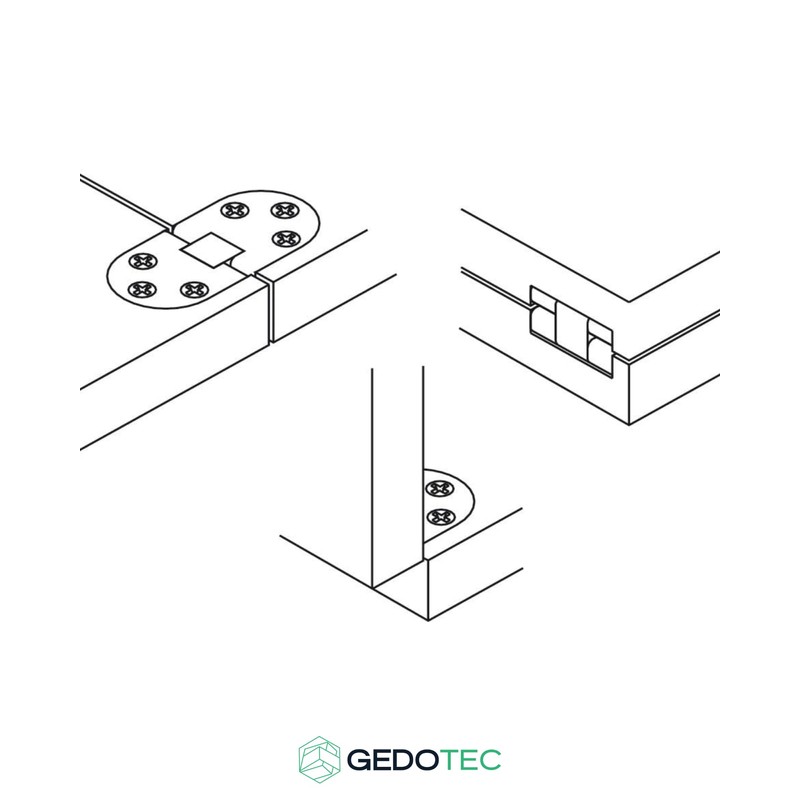 Gedotec Furniture Hinge Brass Folding Table Hinge for Folding and