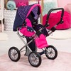 Bayer: Baby Doll City Star Pram in Polka Dots, Blue/Pink