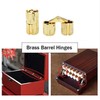 MIAO JIN 12 Pcs 16mm Brass Barrel Hinges Hidden Invisible