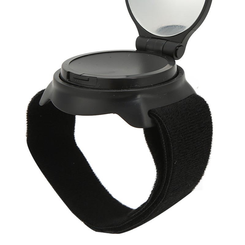 Bicycle Mirror Nylon Wrist Arm Strap Convex Design Black 5cm
