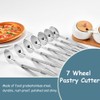 7 Wheel Pastry Cutter Stainless Steel Pizza Slicer, Adjustable Pizza