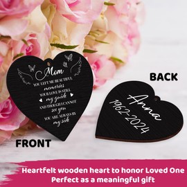 vinatimes Remembrance Memorial Picture Frame 4x6 Photo Rotating Sympathy Remembrance Memory Gifts Idea Condolence for Loss of Mom Mother Mommy Mama Desktop Display Black HR1-MOM-BLA