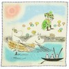 Marushin 1405022100 Moomin Hand Towel, Loose at the Seaside, Cotton,