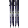 4x Tombow Fudenosuke Brush Pen Hard Tip Ink Colour Black