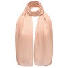 Basic Sense Plain Chiffon Soft Sheer Scarf, Peach