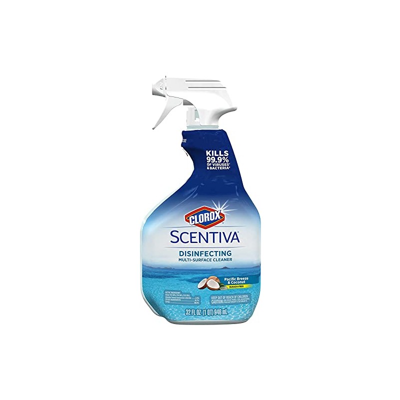 Clorox Scentiva Disinfecting Multi-Surface Cleaner Spray & Disinfecting Wipes, Pacific