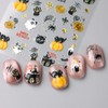 Halloween 5D Embossed Nail Stickers for Nail Art, Ghost Pumpkin