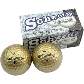 VIP Home Essentials Schwetty Balls Novelty Golf Ball Pair (Gold)