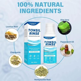 Tonsil Stone Remover Mouthwash, Mint Oral Rinse Liquid Soothe Tonsils and Dry Mouth  , Bad Breath Treatment Tonsil Stone Mouthwash