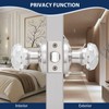 Orger 3 Pack Diamond Glass Door Knobs, Crystal Privacy Door