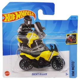 Hot Wheels - Ducati DesertX - HW Moto 1/5 - HKK31 - Short Card - Motorcycle - Yellow - Mattel 2023