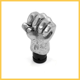 REPAIROCK Silver Tone Fist Hand Shape Car Auto Vehicle Gear Stick Shift Knob Shifter Lever Auto Replacement Parts