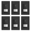 ELEGRP Matte Black Single Pole Occupancy Motion Sensor Light Switch,