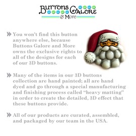 Buttons Galore and More Collection of Novelty 3D Embellishments Shank Buttons in Bulk, Based on Different Themes, Holidays, & Seasons for DIY Crafts, Scrapbooking, Cardmaking & other Projects – 25 Pcs