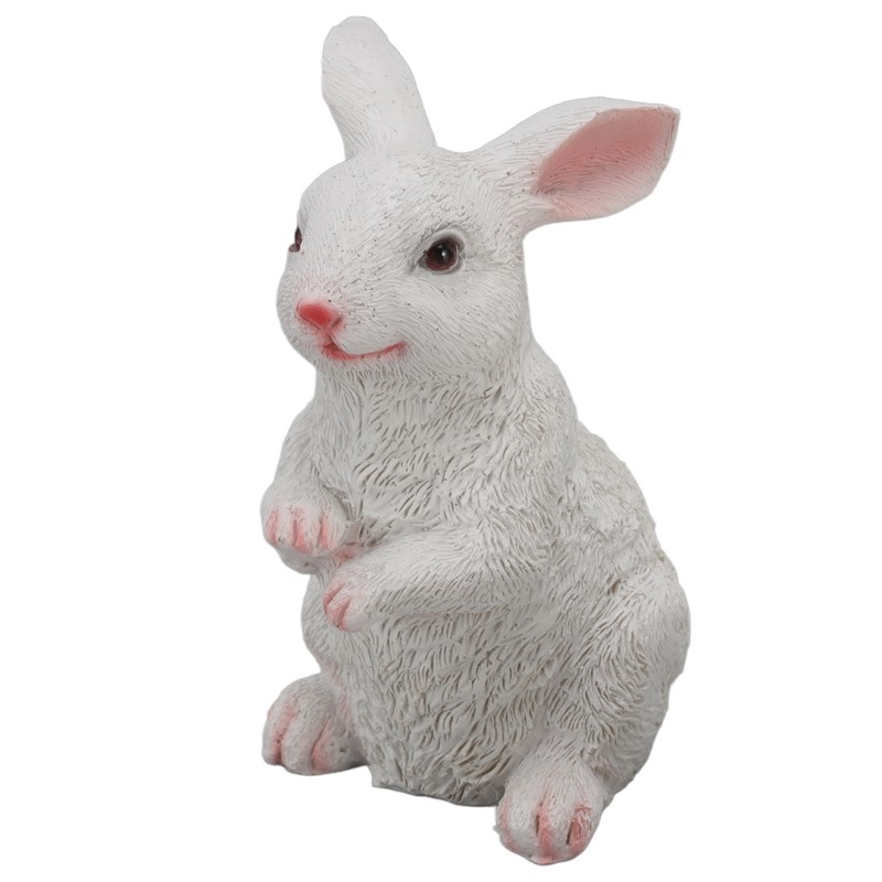 1 Pair Bunny Rabbit Ornaments Decorations Resin Art Craft Animal