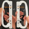 Hyneesun Patio Door Handle 3-15/16 Inch(10cm) Hole spacing （Right and