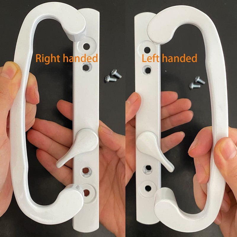 Hyneesun Patio Door Handle 3-15/16 Inch(10cm) Hole spacing （Right and