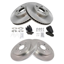 Front and Rear Brake Pad & Rotor Kit Brake Pads Brake Rotor Ceramic Compatible with 2011-2013 Lexus CT200h 2010-2011 Toyota Prius 2012-2015 Prius Plug-In