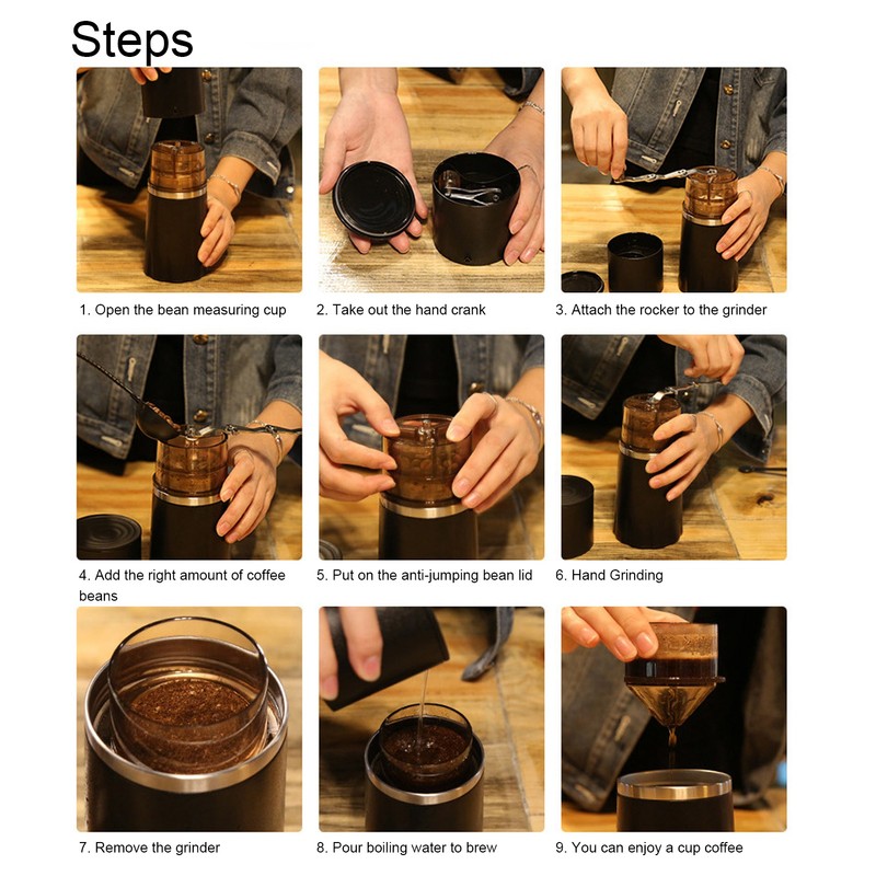 4 in 1 Multifunctional Coffee Maker Coffee Grinding Cup Manual