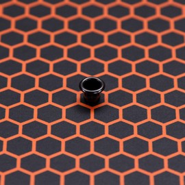KYDEX Thermoform Sheet - (Honeycomb Camo) - (Hunter Orange/Black - Reversed) - (8in x 12in) - (1 Sheet) - (for Holster Making, Cosplay, Hobby) - (USA Made)