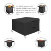 TheElves Fire Pit Cover, Waterproof Square Outdoor Fire Pit Table