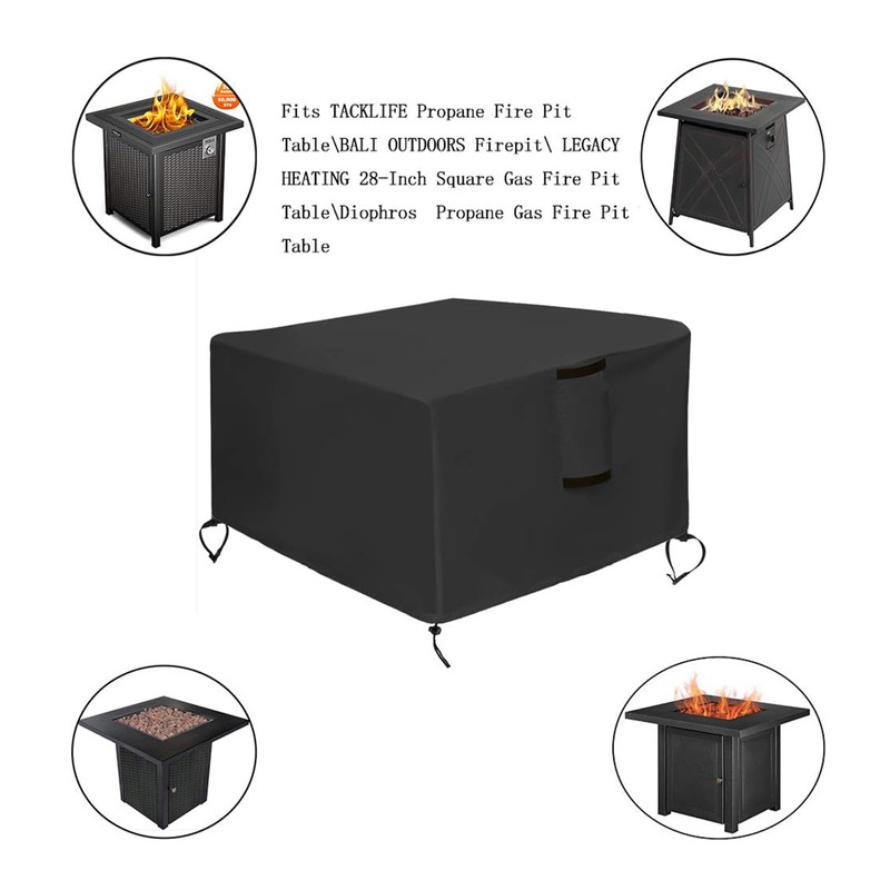 TheElves Fire Pit Cover, Waterproof Square Outdoor Fire Pit Table
