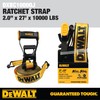 DEWALT DXBC10000J Black/Yellow 2" x 27' Ratchet Tie Down Strap