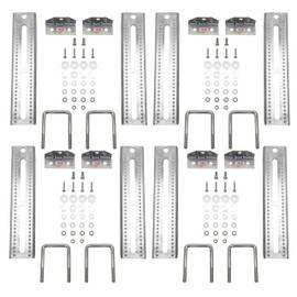 Extreme Max 3006.7052 10" Galvanized Swivel-Top Bunk Bracket with Hardware for 3" x 3" Trailer - 8-Pack